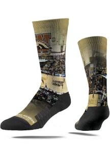 Western Michigan Broncos Strideline Basketball Court Mens Crew Socks