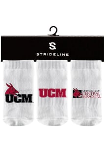 Strideline Central Missouri Mules 3PK Baby Quarter Socks