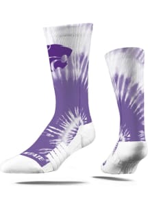 K-State Wildcats Strideline Tie Dye Mens Crew Socks
