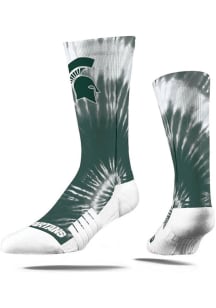 Michigan State Spartans Strideline Tie Dye Mens Crew Socks
