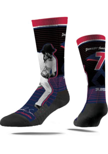 Dansby Swanson Chicago Cubs Synthwave Mens Crew Socks