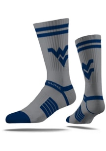 West Virginia Mountaineers Strideline Colorblock Premium Knit Mens Crew Socks