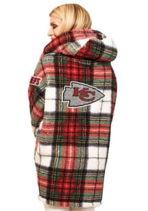 Jill Martin Kansas City Chiefs Womens Red Plaid Lounger Medium Weight Jacket