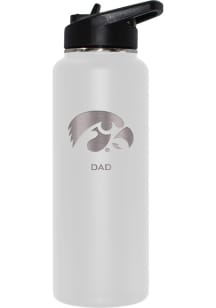 Iowa Hawkeyes Dad 34oz Stainless Steel Bottle - White