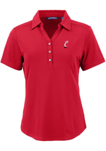 Cutter and Buck Cincinnati Bearcats Womens Red Forge Eco Polo Short Sleeve Polo Shirt
