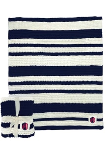 St Louis City SC Primary Cable Knit Fleece Blanket - Navy Blue