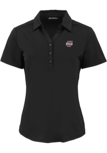 Cutter and Buck Massachusetts Minutemen Womens Black Forge Eco Polo Short Sleeve Polo Shirt