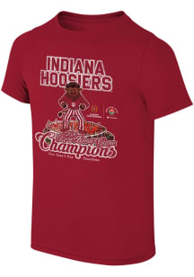 Indiana Hoosiers Youth Crimson 2026 Rose Bowl Champions Bison Short Sleeve T-Shirt