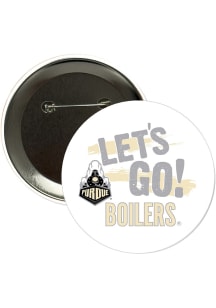 Purdue Boilermakers 3" Lets Go Button - Black
