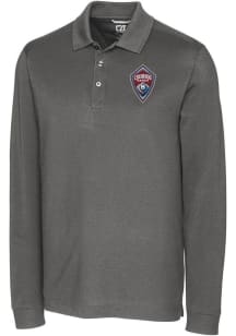 Cutter and Buck Colorado Rapids Mens Graphite Advantage Long Sleeve Polo Shirt