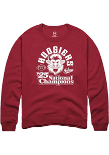 Summit Sportswear Indiana Hoosiers Mens Crimson Vintage 2025 National Champions Long Sleeve Crew S..