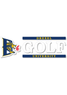 Drexel Dragons 6x2 Golf Auto Decal - Navy Blue
