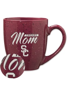 USC Trojans Mom 16oz Speckle Ceramic Mug - Cardinal