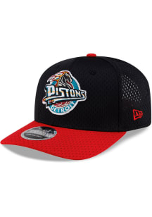 New Era Detroit Pistons Jersey Mesh 9SEVENTY Stretch Snap Adjustable Hat - Black