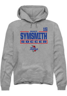 Maggie SymSmith Tulsa Golden Hurricane Mens Graphite NIL Stacked Box Player Hood