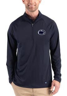 Cutter and Buck Penn State Nittany Lions Mens Navy Blue Prospect Epic Confidence Long Sleeve Qtr Z..