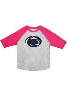 Little King Penn State Nittany Lions Toddler Girls Pink Sparkle Long Sleeve T Shirt