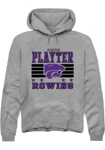 Kiersten Playter K-State Wildcats Mens Grey NIL Striped Player Hood