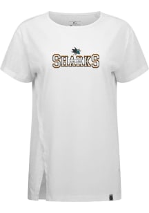 Levelwear San Jose Sharks Womens White Influx Journey Short Sleeve T-Shirt