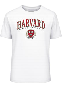 Harvard Crimson Youth White Kevin Short Sleeve T-Shirt