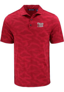 Cutter and Buck Oklahoma Sooners Mens Crimson Camo Print Short Sleeve Polo