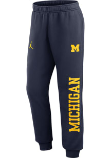 Nike Michigan Wolverines Mens Blue Logo Leg Hit Sweatpants