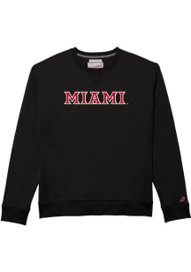 Miami RedHawks Mens Black Team Name Long Sleeve Fashion Sweatshirt