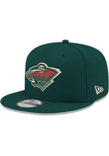 New Era Minnesota Wild Green Primary Team Logo Basic 9FIFTY Mens Snapback Hat