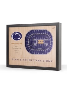 Penn State Nittany Lions 3D Stadium View Wall Art - Brown