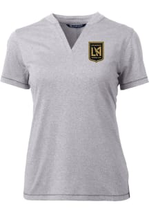 Cutter and Buck Los Angeles FC Womens Grey Forge Short Sleeve T-Shirt