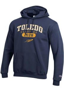 Champion Toledo Rockets Mens Navy Blue Pill Class of 2028 Powerblend Long Sleeve Hoodie