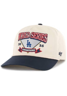 47 Los Angeles Dodgers 2025 World Series Champions Two-Tone Triangle Rope Hitch Adjustable Hat - N..
