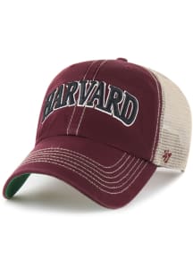 47 Harvard Crimson Trawler Script Clean Up Adjustable Hat - Maroon