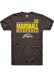 Trevor Marshall Western Michigan Broncos Brown NIL Stacked Box Short Sleeve Player T Shirt