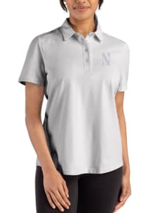 Cutter and Buck Northwestern Wildcats Womens Purple Advantage Short Sleeve Polo Shirt