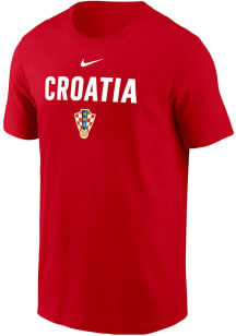 Nike Croatia National Team Red Wordmark Short Sleeve T Shirt