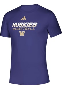 Adidas Washington Huskies Purple Heat Seal Creator Short Sleeve T Shirt