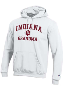 Champion Indiana Hoosiers Mens White Grandma Powerblend Long Sleeve Hoodie