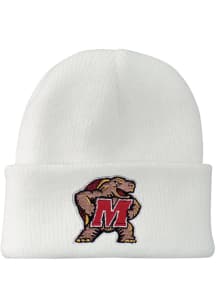 LogoFit Maryland Terrapins North Pole Baby Knit Hat - White