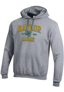 Champion Baylor Bears Mens Grey Est Alumni Powerblend Long Sleeve Hoodie