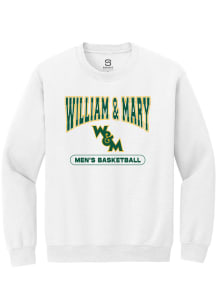 Summit Sportswear William & Mary Tribe Mens White Mens Basketball Long Sleeve Crew Sweatshirt