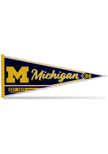 Michigan Wolverines Line Est. 12x30 Pennant - Navy Blue