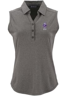 Cutter and Buck K-State Wildcats Womens Black Vintage Forge Eco Polo Shirt