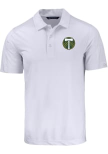 Cutter and Buck Portland Timbers Mens White Prospect Short Sleeve Polo