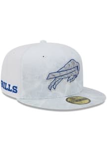 New Era Buffalo Bills Mens White NFL 2026 Sideline Rivalries Collection 59FIFTY Fitted Hat