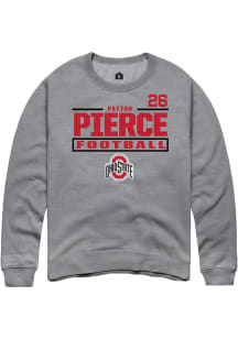 Payton Pierce Ohio State Buckeyes Mens Graphite Football NIL Stacked Box Player Crew