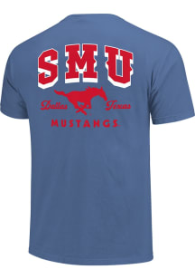 SMU Mustangs Blue Drawn Peruna Short Sleeve T Shirt