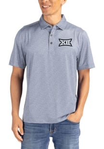 Cutter and Buck Big 12 Mens Ash Pike Pebble Short Sleeve Polo