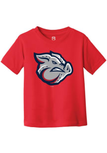 Summit Sportswear Lehigh Valley Ironpigs Toddler Red Primary Logo Short Sleeve T-Shirt
