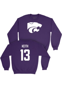 Kaprice Keith  Campus Ink K-State Wildcats Youth Purple NIL Legacy Long Sleeve Crew Sweatshirt